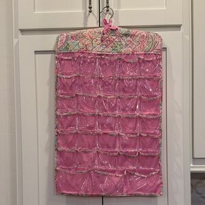 Pink Paisley Hanging Jewelry Organizer